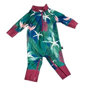 Honeysuckle Swim Company 0-6 month Baby Girl Swimsuit Bathing Suit Floral